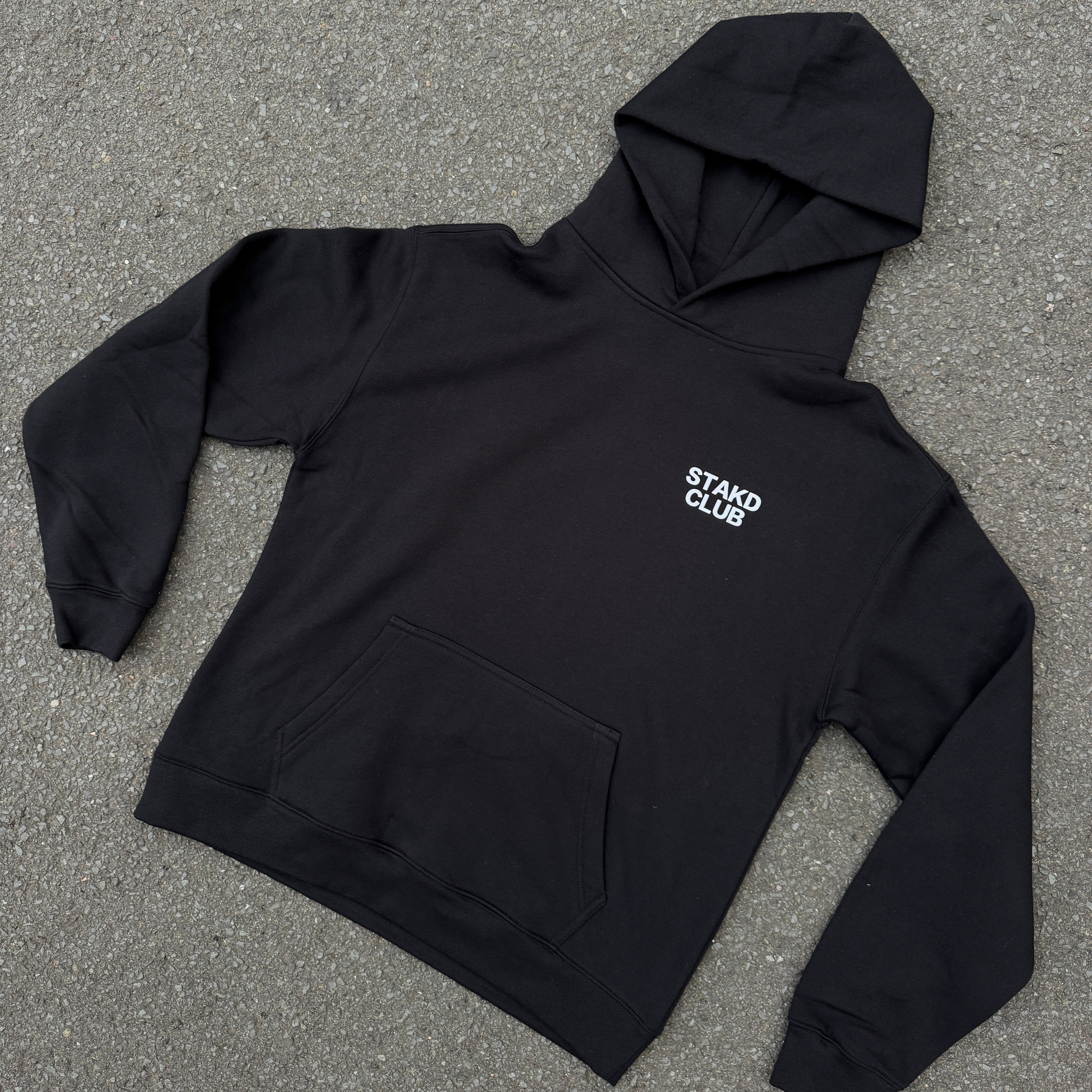 STAKD HOODIE (WHITE STAKD CLUB) - STAKD CLUB-	alt="hooded gym towel STAKD Club