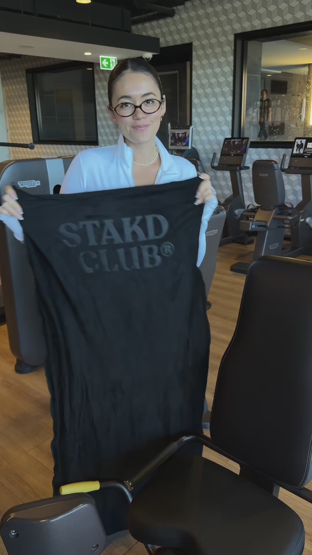 Load video: the towel that flips into a bag. It’s a hooded gym towel.