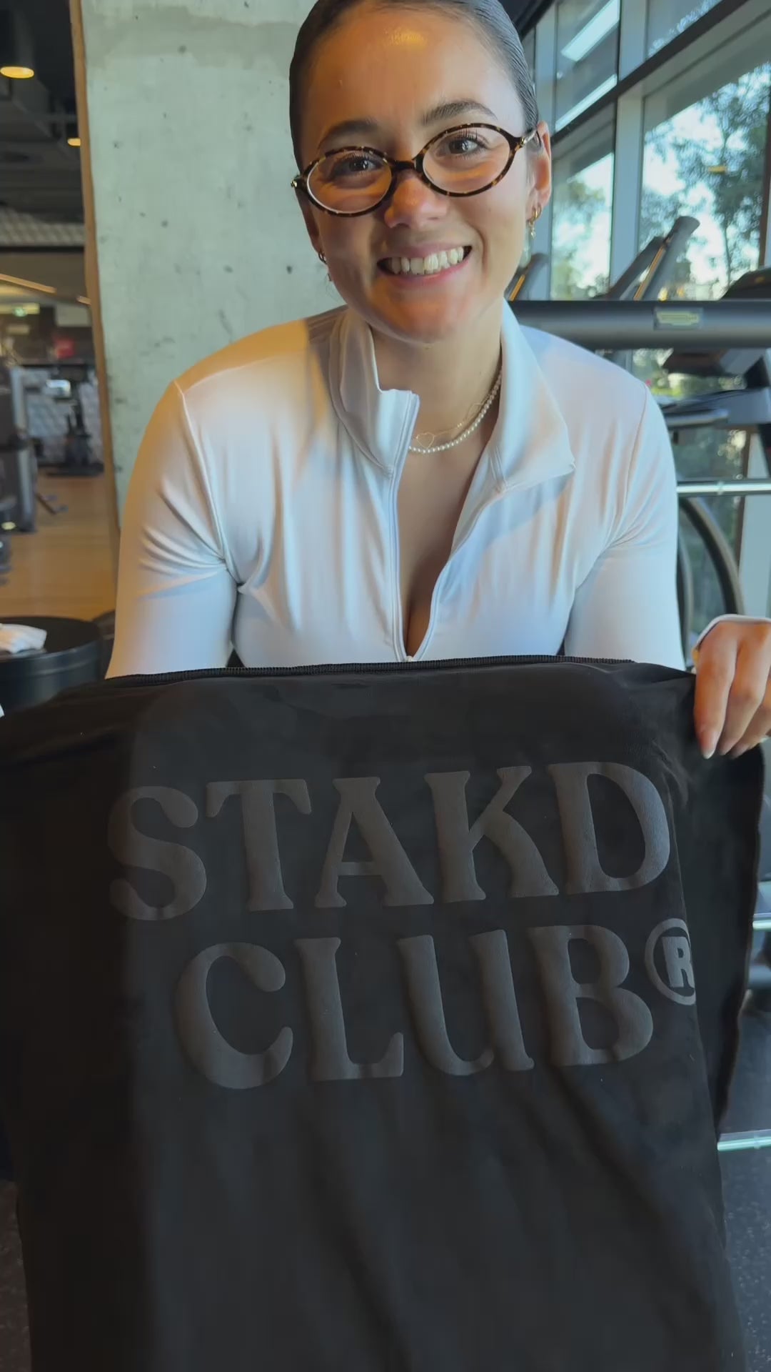 Load video: the towel that flips into a bag. It’s a hooded gym towel.